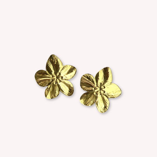 ATHENA TEXTURED FLOWER EARRINGS