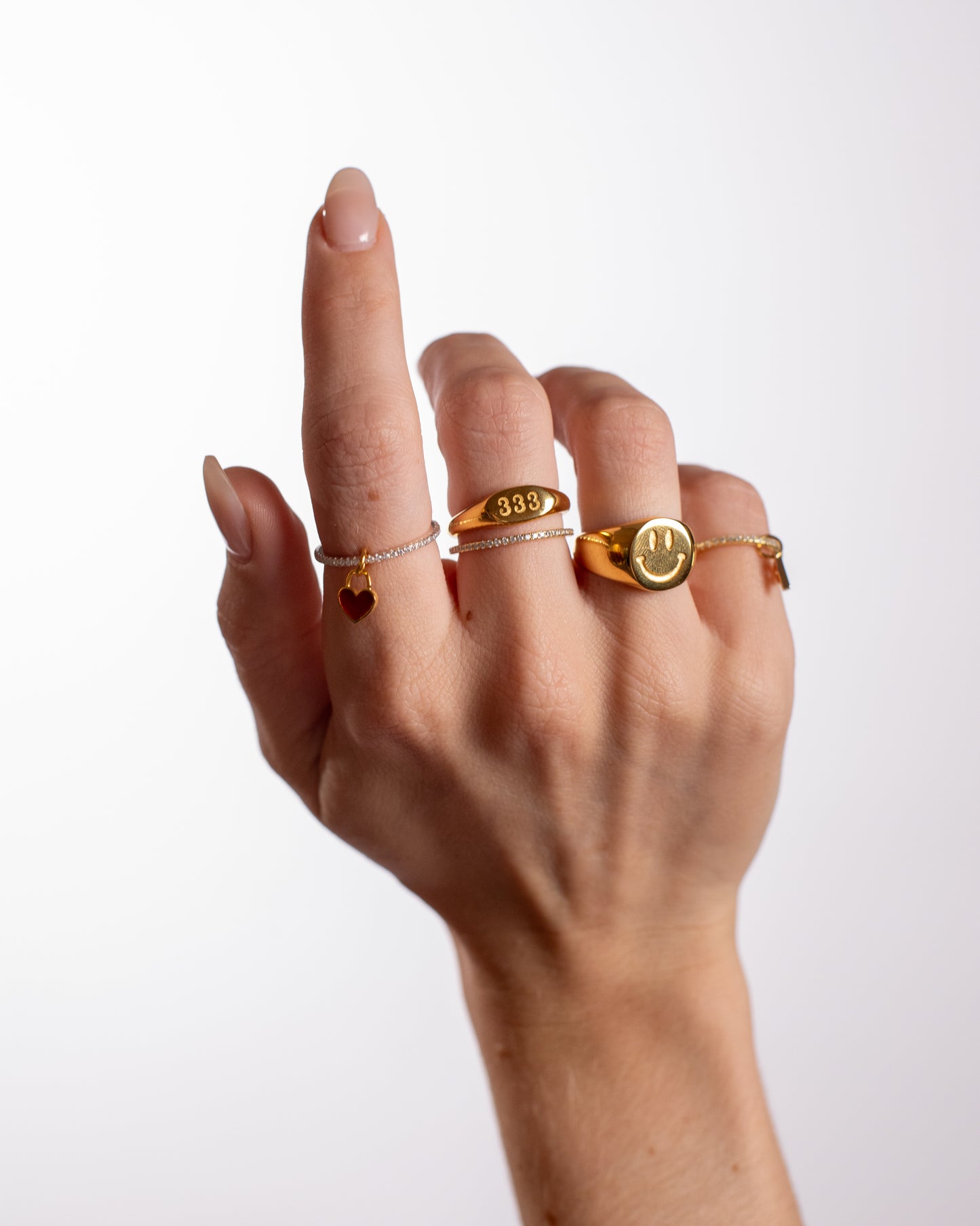 PAVED GOLD STACKING RING