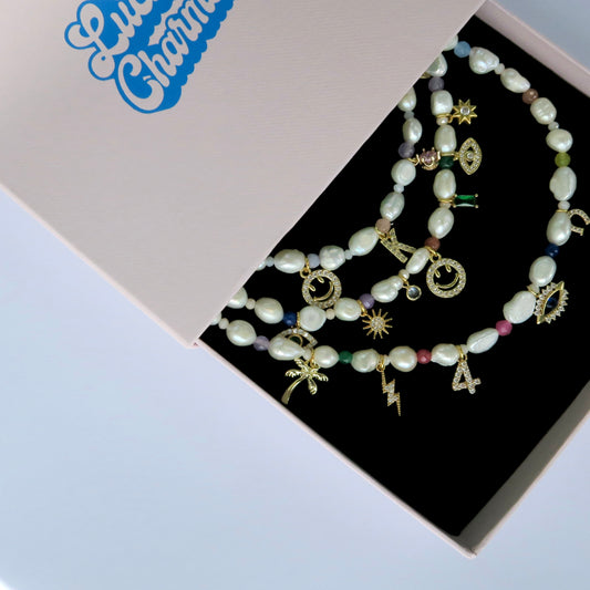 CUSTOM PEARL CHARM NECKLACE