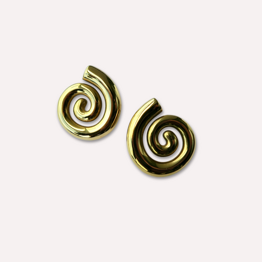 18K GOLD SPIRAL EARRINGS