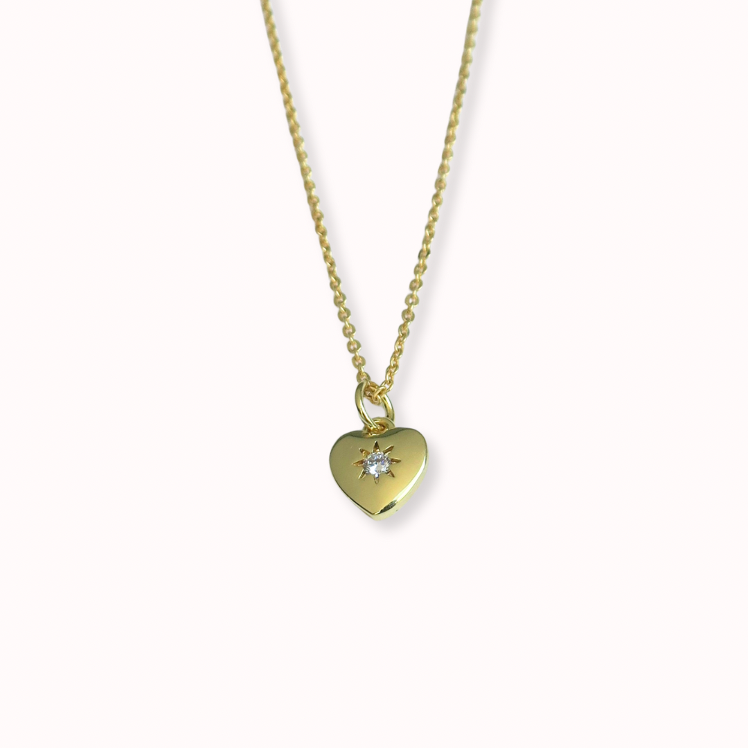 TINY HEART PAVÉ NECKLACE