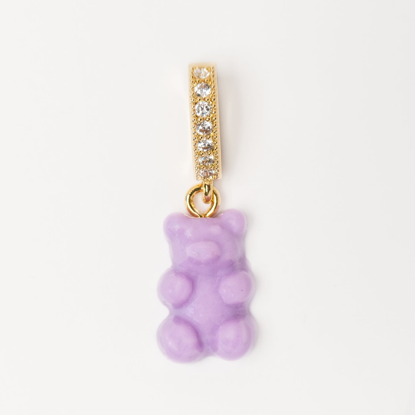 LILAC TEDDY PENDANT CHARM