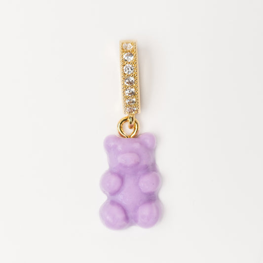 LILAC TEDDY PENDANT CHARM