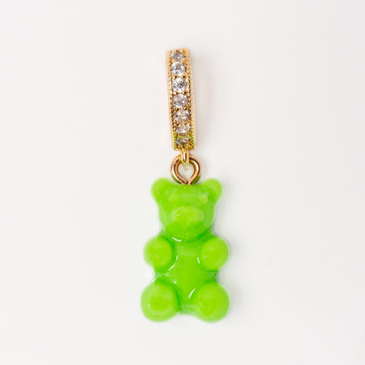 LIME TEDDY PENDANT CHARM